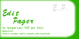 edit pager business card